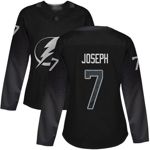 Adidas Tampa Bay Lightning 7 Mathieu Joseph Black Alternate Authentic Women Stitched NHL Jersey
